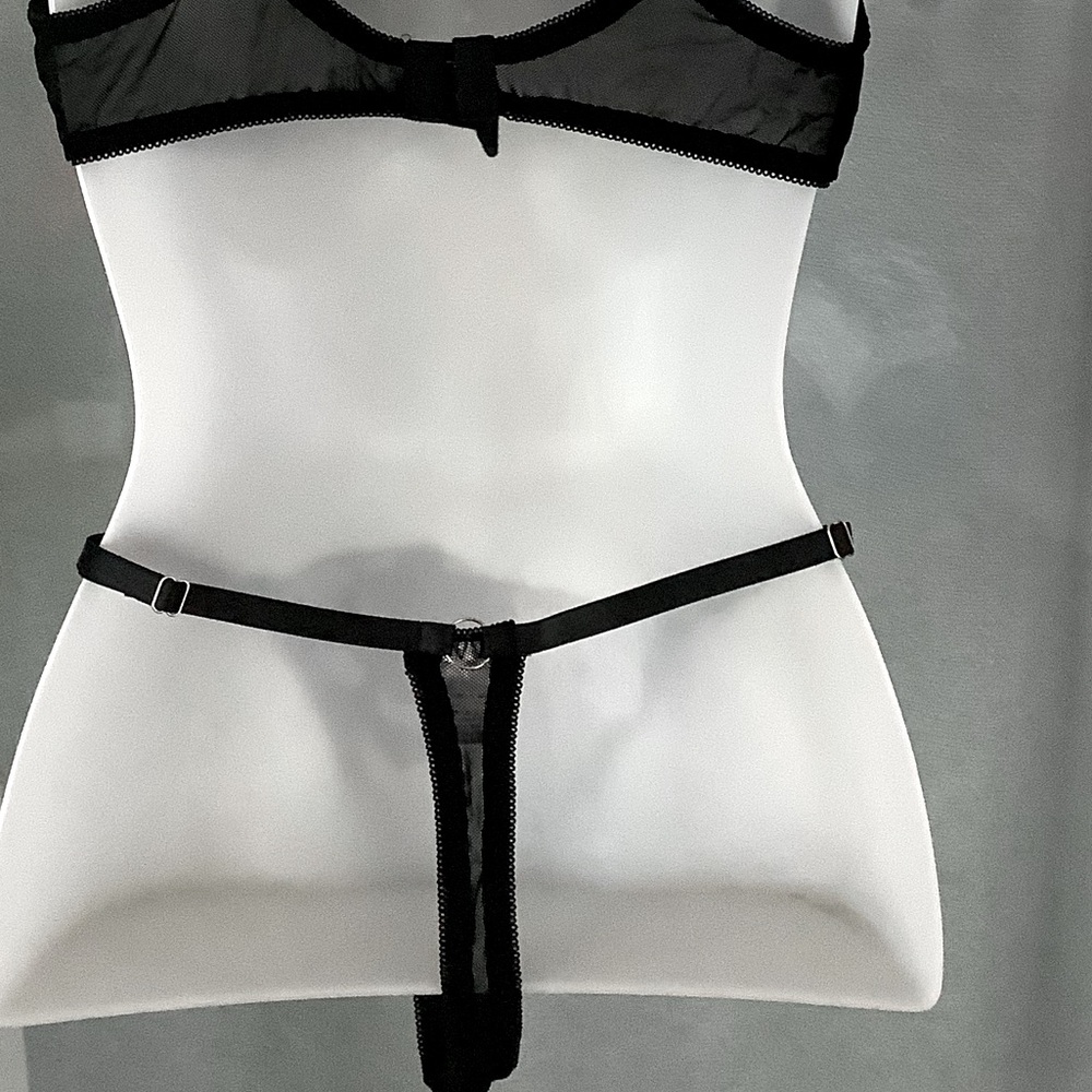 FLORAL AND LACE EXQUISITE EMBROIDERY LINGERIE SET NWOT - Picture 8 of 12